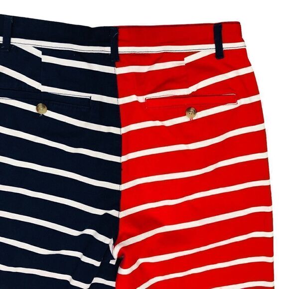 Vineyard Vines Red White Blue Striped Flat Front Stretchy Men’s Shorts Sz 28 - Picture 4 of 9